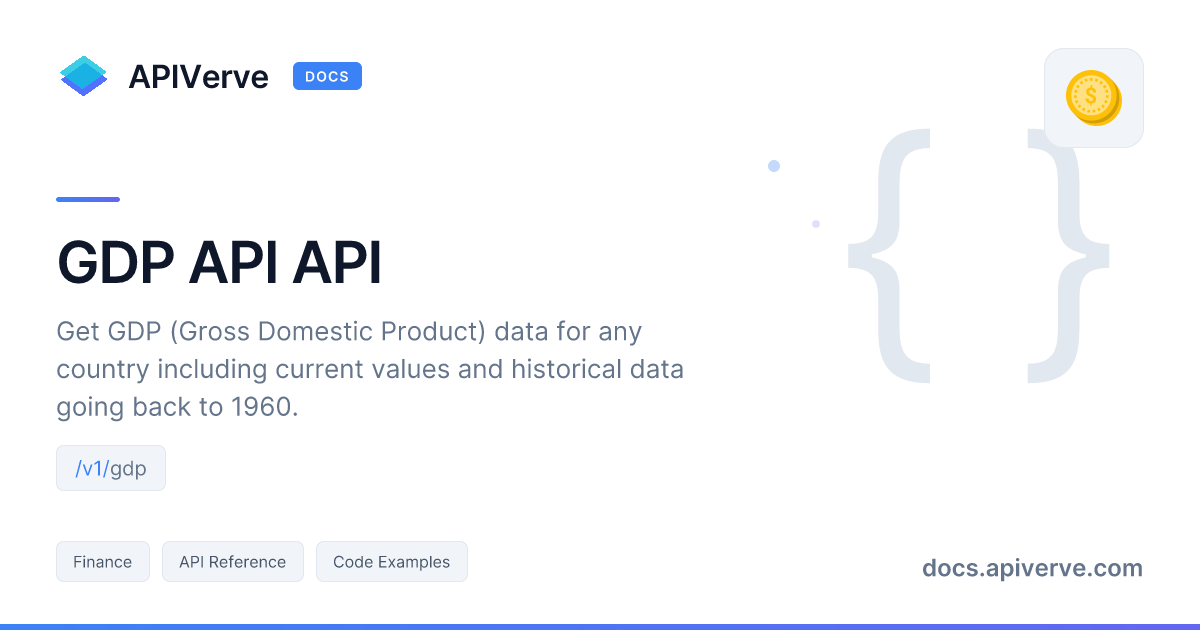 GDP Data API Documentation - APIVerve Developer Guide
