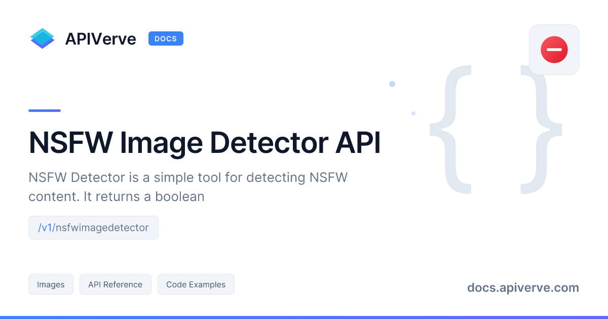 NSFW Image Detector API Documentation - APIVerve Developer Guide
